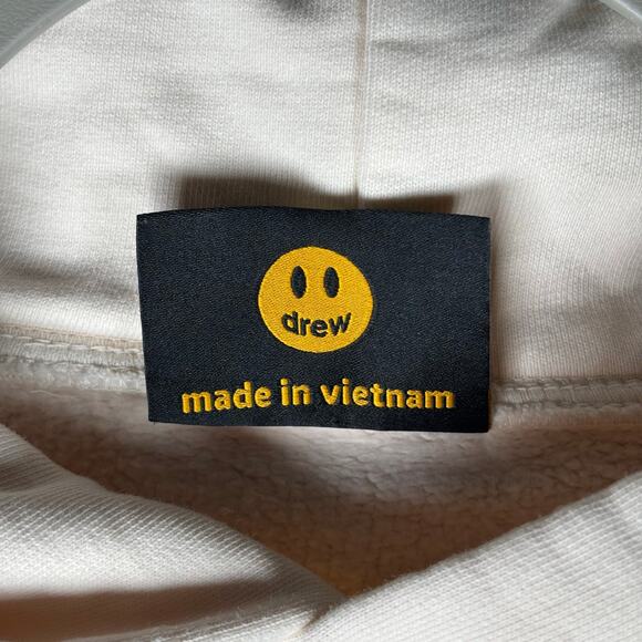 Drew House Cream Smiley Face Mascot Hoodie Size M - Picture 6 of 8